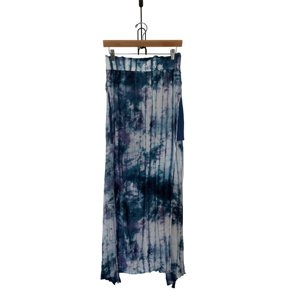 Olivaceous Double Slit Large Tie Dye Maxi Skirt Whimsigoth 90s Grunge Fairycore